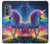 S3977 カラフルなユニコーン Colorful Unicorn Motorola Edge (2022) バックケース、フリップケース・カバー