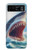 S4004 油絵 巨大サメ Oil Color Painting Giant Shark Motorola Razr 40 バックケース、フリップケース・カバー