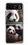 S4008 パンダの家族 Panda Family Motorola Razr 40 バックケース、フリップケース・カバー