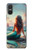 S4006 油絵 人魚 Oil Painting Mermaid Sony Xperia 10 VI バックケース、フリップケース・カバー