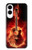 S0415 火ギター Fire Guitar Burn Samsung Galaxy S25 Edge バックケース、フリップケース・カバー