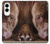 S0519 ピットブルの顔 PitBull Face Samsung Galaxy S25 Edge バックケース、フリップケース・カバー