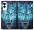 S0752 青火災狼 Blue Fire Grim Wolf Samsung Galaxy S25 Edge バックケース、フリップケース・カバー
