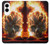 S0863 地獄火スカル Hell Fire Skull Samsung Galaxy S25 Edge バックケース、フリップケース・カバー