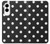 S2299 黒い水玉 Black Polka Dots Samsung Galaxy S25 Edge バックケース、フリップケース・カバー