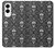S2371 スカルヴィンテージモノクロのパターン Skull Vintage Monochrome Pattern Samsung Galaxy S25 Edge バックケース、フリップケース・カバー