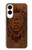 S2529 レオゾディアックタトゥーブラウングラフィック Leo Zodiac Tattoo Brown Graphic Print Samsung Galaxy S25 Edge バックケース、フリップケース・カバー