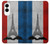 S2859 ヴィンテージフランスの旗エッフェル塔 Vintage France Flag Eiffel Tower Samsung Galaxy S25 Edge バックケース、フリップケース・カバー