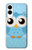 S3029 かわいい青いフクロウ Cute Blue Owl Samsung Galaxy S25 Edge バックケース、フリップケース・カバー