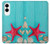 S3428 アクア 海星 貝 Aqua Wood Starfish Shell Samsung Galaxy S25 Edge バックケース、フリップケース・カバー