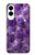 S3713 パープルクォーツアメジストグラフィックプリント Purple Quartz Amethyst Graphic Printed Samsung Galaxy S25 Edge バックケース、フリップケース・カバー