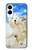 S3794 北極シロクマはシールに恋するペイント Arctic Polar Bear and Seal Paint Samsung Galaxy S25 Edge バックケース、フリップケース・カバー