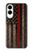S3804 消防士メタルレッドラインフラググラフィック Fire Fighter Metal Red Line Flag Graphic Samsung Galaxy S25 Edge バックケース、フリップケース・カバー