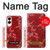 S3817 赤い花の桜のパターン Red Floral Cherry blossom Pattern Samsung Galaxy S25 Edge バックケース、フリップケース・カバー