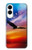 S3841 白頭ワシ カラフルな空 Bald Eagle Flying Colorful Sky Samsung Galaxy S25 Edge バックケース、フリップケース・カバー