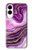 S3896 紫色の大理石の金の筋 Purple Marble Gold Streaks Samsung Galaxy S25 Edge バックケース、フリップケース・カバー