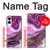 S3896 紫色の大理石の金の筋 Purple Marble Gold Streaks Samsung Galaxy S25 Edge バックケース、フリップケース・カバー