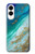 S3920 抽象的なオーシャンブルー色混合エメラルド Abstract Ocean Blue Color Mixed Emerald Samsung Galaxy S25 Edge バックケース、フリップケース・カバー
