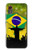 S2981 ブラジルサッカー Brazil Football Soccer Map Flag Samsung Galaxy XCover7 バックケース、フリップケース・カバー