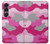 S2525 ンク迷彩 Pink Camo Camouflage Sony Xperia 1 VII バックケース、フリップケース・カバー