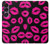S2933 ピンクの唇のキス Pink Lips Kisses on Black Sony Xperia 1 VII バックケース、フリップケース・カバー