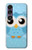 S3029 かわいい青いフクロウ Cute Blue Owl Sony Xperia 1 VII バックケース、フリップケース・カバー