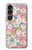 S3688 花の花のアートパターン Floral Flower Art Pattern Sony Xperia 1 VII バックケース、フリップケース・カバー