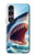 S4004 油絵 巨大サメ.jpeg Oil Color Painting Giant Shark.jpeg Sony Xperia 1 VII バックケース、フリップケース・カバー