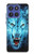 S0752 青火災狼 Blue Fire Grim Wolf Motorola Moto G Stylus 5G (2025,2026), Edge 60 Stylus バックケース、フリップケース・カバー