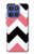 S1849 ピンクブラックシェブロンジグザグ Pink Black Chevron Zigzag Motorola Moto G Stylus 5G (2025,2026), Edge 60 Stylus バックケース、フリップケース・カバー