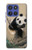 S2210 パンダふわふわアートの絵画 Panda Fluffy Art Painting Motorola Moto G Stylus 5G (2025), Edge 60 Stylus バックケース、フリップケース・カバー
