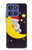 S2849 かわいいスリーピーフクロウ Cute Sleepy Owl Moon Night Motorola Moto G Stylus 5G (2025,2026), Edge 60 Stylus バックケース、フリップケース・カバー