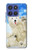 S3794 北極シロクマはシールに恋するペイント Arctic Polar Bear and Seal Paint Motorola Moto G Stylus 5G (2025), Edge 60 Stylus バックケース、フリップケース・カバー