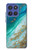 S3920 抽象的なオーシャンブルー色混合エメラルド Abstract Ocean Blue Color Mixed Emerald Motorola Moto G Stylus 5G (2025,2026), Edge 60 Stylus バックケース、フリップケース・カバー