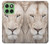 S2399 ホワイトライオンの顔 White Lion Face Motorola Edge 60 バックケース、フリップケース・カバー