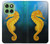 S2444 タツノオトシゴ 深い青色の海 Seahorse Underwater World Motorola Edge 60 バックケース、フリップケース・カバー