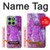 S2907 パープルターコイズ宝石グラフィックプリント Purple Turquoise Stone Motorola Edge 60 バックケース、フリップケース・カバー