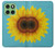 S3039 ひまわり Vintage Sunflower Blue Motorola Edge 60 バックケース、フリップケース・カバー