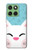 S3542 かわいい猫漫画 Cute Cat Cartoon Motorola Edge 60 バックケース、フリップケース・カバー