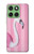 S3805 フラミンゴピンクパステル Flamingo Pink Pastel Motorola Edge 60 バックケース、フリップケース・カバー