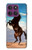 S0934 黒野生馬 Wild Black Horse Motorola Edge 60 Pro バックケース、フリップケース・カバー