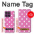 S2358 ピンクの水玉 Pink Polka Dots Motorola Edge 60 Pro バックケース、フリップケース・カバー