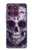 S3582 紫の頭蓋骨 Purple Sugar Skull Motorola Edge 60 Pro バックケース、フリップケース・カバー