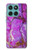 S2907 パープルターコイズ宝石グラフィックプリント Purple Turquoise Stone Motorola Edge 60 Fusion バックケース、フリップケース・カバー