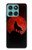 S2955 狼は赤月にハウリング Wolf Howling Red Moon Motorola Edge 60 Fusion バックケース、フリップケース・カバー