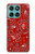 S3354 赤バンダナ Red Classic Bandana Motorola Edge 60 Fusion バックケース、フリップケース・カバー