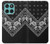 S3363 黒バンダナ Bandana Black Pattern Motorola Edge 60 Fusion バックケース、フリップケース・カバー