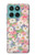 S3688 花の花のアートパターン Floral Flower Art Pattern Motorola Edge 60 Fusion バックケース、フリップケース・カバー