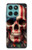 S4015 スカル アメリカ国旗 Skull American Flag Motorola Edge 60 Fusion バックケース、フリップケース・カバー