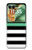 S1596 黒と白のストライプ Black and White Striped Motorola Razr 70+,60+, Razr+ (2026, 2025, 2024) バックケース、フリップケース・カバー
